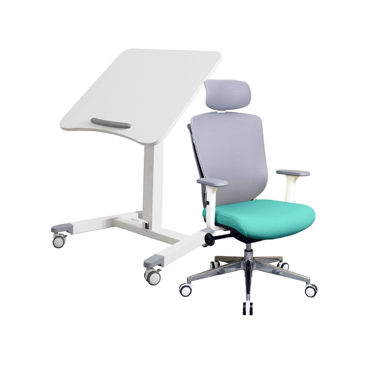Zenox Zagen Office Chair +Zenox Rover Mobile Standing Desk - Office Desk - Zenox - Zenox