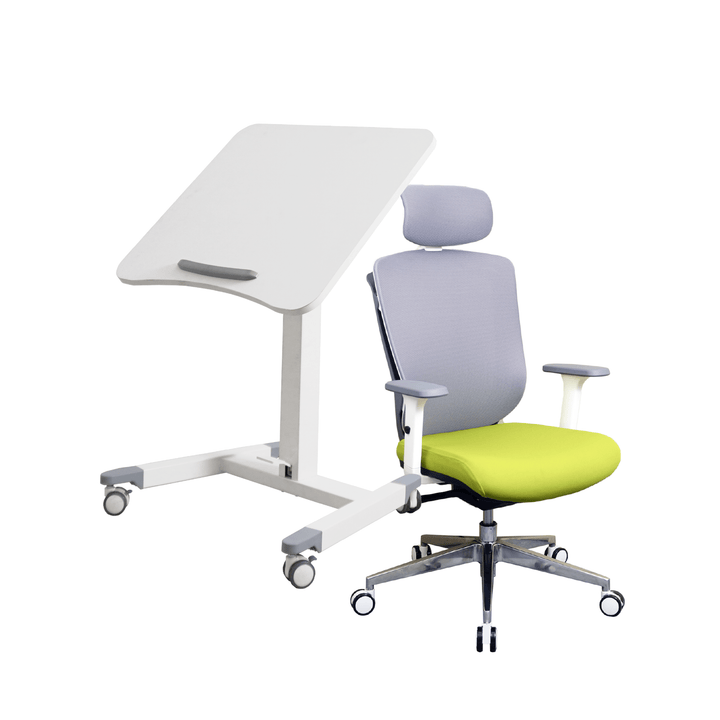 Zenox Zagen Office Chair +Zenox Rover Mobile Standing Desk - Office Desk - Zenox - Zenox