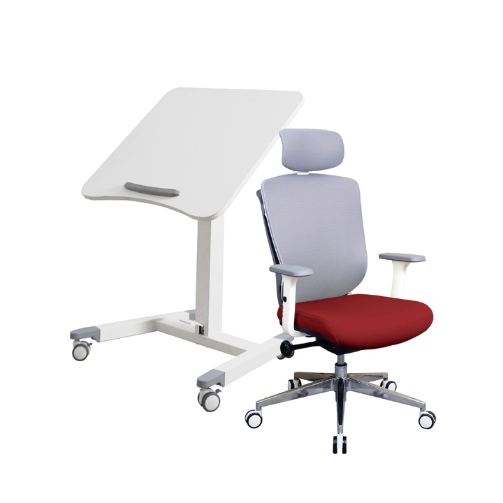 Zenox Zagen Office Chair +Zenox Rover Mobile Standing Desk - Office Desk - Zenox - Zenox