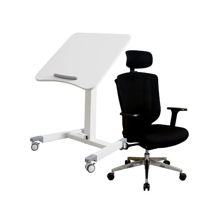Zenox Zagen Office Chair +Zenox Rover Mobile Standing Desk - Office Desk - Zenox - Zenox