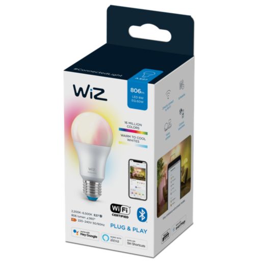 WiZ Full Color 8W A60 E27 Smart LED Bulb