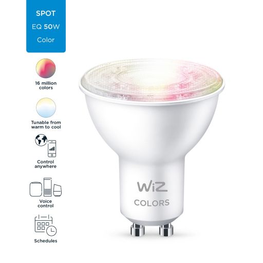 WiZ Full Color 4.7W GU10 Smart LED Bulb
