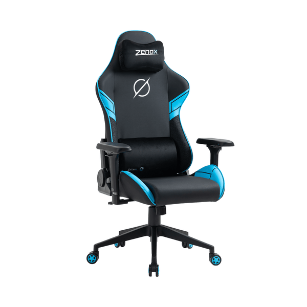 Zenox Saturn Mk-2 Gaming Chair (Leather/Sky Blue)