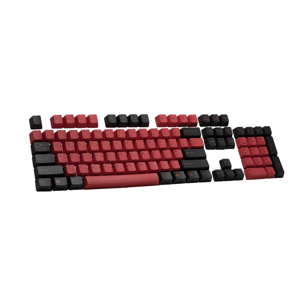 Tai-Hao - Black & Red - Doubleshot PBT/104 Keycaps/2 Keys Puller