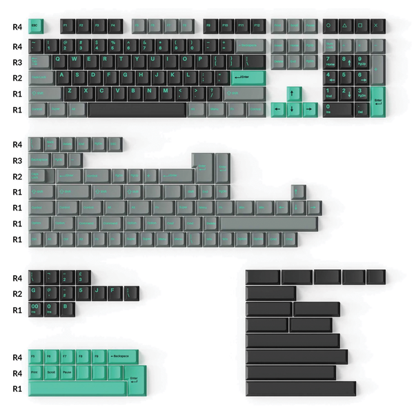 Keychron Cherry Profile Double-Shot PBT 全鍵帽套裝 (219 鍵) - Hacker Mint