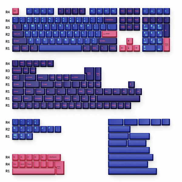 Keychron Cherry Profile Double - Shot PBT Full Set Keycaps - Player