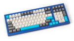 Keychron Cherry Profile Double-Shot PBT Full Set Keycaps (219 Keys) - Grey, White, and Blue